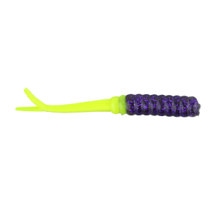 Image of Ol' Blue Tackle Fluke Soft Bait | Purple/Chartreuse; 2 1/2 in.