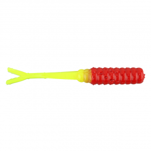 Image of Ol' Blue Tackle Fluke Soft Bait | Red/Chartreuse; 2 1/2 in.