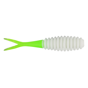 Image of Snacky Lures Fork Tail Soft Bait | White-Chartreuse; 2 in.