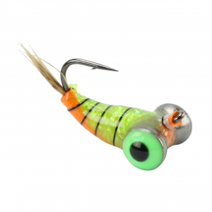 Image of Widow Maker Lures Tungsten Fly Glow Ice Jig | Glow Orange; 14