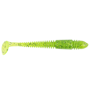 Image of Eurotackle Micro Finesse B-Vibe | Chartreuse Silver Flake ; 3 in.