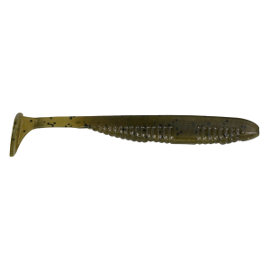 Image of Yamamoto Shad Shape Swimmer | Green Pumpkin w/ Black Flake; 3.2 in.