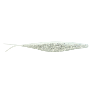 Image of Deps Sakamata Shad Soft Jerkbait | White Clear Silver Flake; 6 in.