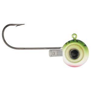 Image of Fish Daddy GloEye Jig | Green Glow Tiger; 1/2 oz.