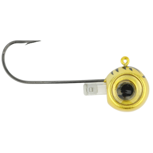 Image of Fish Daddy GloEye Jig | Gold Glow Tiger; 1/4 oz.