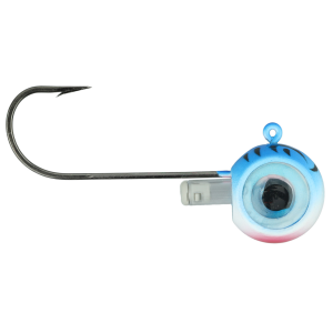 Image of Fish Daddy GloEye Jig | Blue Glow Tiger; 1/8 oz.