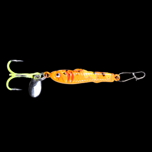Image of Clam CPT Pinhead Pro PT Jigging Mino | Glow Orange Koi; 1/32 oz.
