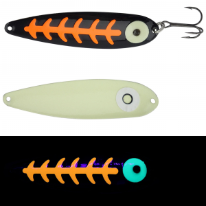 Image of Moonshine Lures Trolling Spoon | Orange Carbon; 4 in.