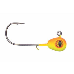 Image of Mission Tackle Tungsten Heavy Metal Jig | Chartreuse-Orange; 1/4 oz.
