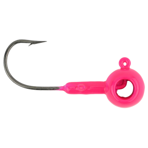 Image of Leland's Lures Crappie Magnet Eyehole Round Jig Head | Pink; 1/4 oz.