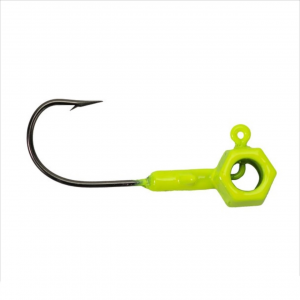 Image of Leland's Lures Crappie Magnet Eyehole Brandon Smith Jig Head | Chartreuse; 1/4 oz.