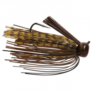 Image of VMC Weedless Football Jig | Pumpkin Brown Black; 1 oz.