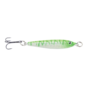 Image of P-Line Laser Minnow | Glow Green Tiger; 3/4 oz.
