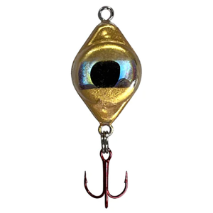 Image of Fish Daddy Dirty Bomb Gold Spoon | Blinking Blue; 1/16 oz.