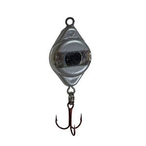 Image of Fish Daddy Dirty Bomb Silver Spoon | Blinking Green; 1/16 oz.