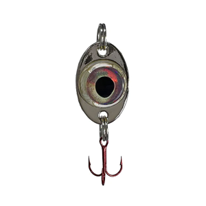 Image of Fish Daddy Dirty Bomb Silver Spoon | Blinking Green; 1/8 oz.