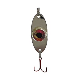 Image of Fish Daddy Dirty Bomb Silver Spoon | Blinking Red; 1/4 oz.