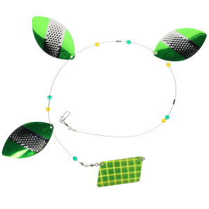 Image of Hammerhead Tackle Cowbell Spinner | Light Green Dew; 4/0