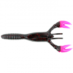 Image of YUM Salt Craw Soft Bait | Black Neon Fire; 4 in.