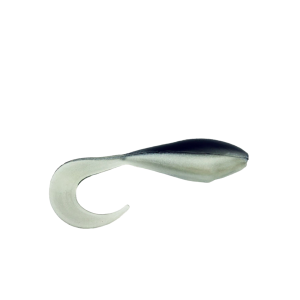 Image of Panfish Assassin Curly Shad | Black Shad; 2 in.