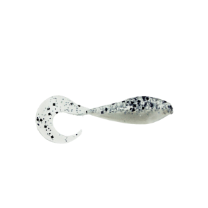 Image of Panfish Assassin Curly Shad | Salt & Pepper Silver Phantom; 2 in.