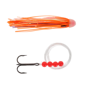 Image of Ice Strong Too Strong Premium Trolling Flies | UV Orange Crush