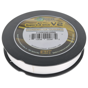 Image of PowerPro Super 8 Slick V2 Microfilament Braid | 20 lb.; 150 yds.; White
