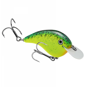 Image of Strike King The Chick Magnet Flatsided Crankbait | Chartreuse Blue Black Splatterback