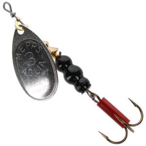 Image of Mepps Plain Aglia Spinner | Custom Color - Silver Game Over; 1/8 oz.