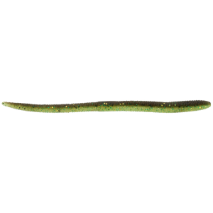 Image of Jackall Flick Shake Worms | Green Pumpkin Gold Chartreuse; 5.8 in.