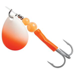 Image of Luhr Jensen - Jensen Spin | Gold White Pearl Orange; 3.5 Blade