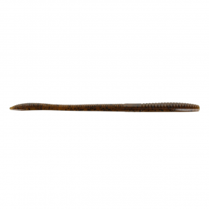 Image of X Zone Lures Pro Series Deception Worm | Green Pumpkin Black Flake; 6 in.