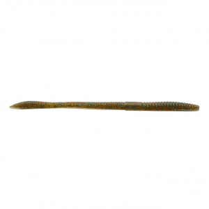 Image of X Zone Lures Pro Series Deception Worm | Green Pumpkin Blue Flake; 6 in.