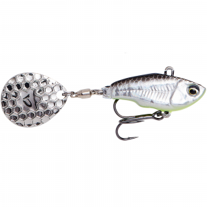 Image of Savage Gear Fat Tail Spin Crankbait | Black and Chrome; 3/4 oz.