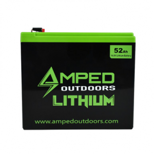 Image of Amped 14.8V 52Ah Outdoors Lithium Bluetooth Battery with 6A Charger
