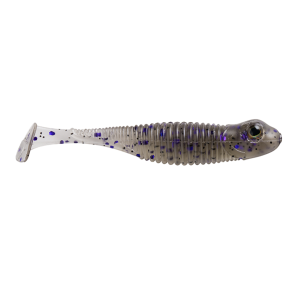 Image of Great Lakes Finesse Dropkick Shad | Smoke Clear Purple Flake; 2 3/4 in.