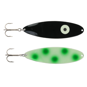 Image of Moonshine Moonmaster Standard Trolling Spoon | Exclusive Color - Green Dot Carbon 14