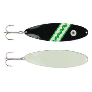 Image of Moonshine Moonmaster Standard Trolling Spoon | Exclusive Color - Dotted Glow Green Rambler