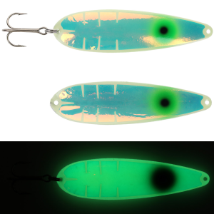 Image of Moonshine Lures Trolling Spoon | Exclusive Color - Green Eye Ghost; 5 in.