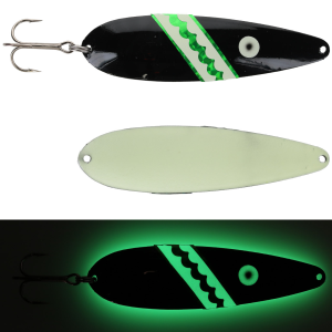 Image of Moonshine Lures Trolling Spoon | Exclusive Color - Dotted Glow Green Rambler; 4 in.