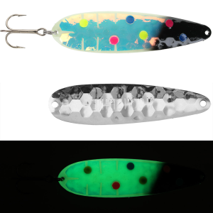 Image of Moonshine Lures Trolling Spoon | Exclusive Color - Lone Wonderbread; 4 in.