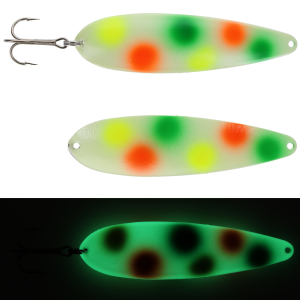 Image of Moonshine Lures Trolling Spoon | Exclusive Color - Glow Wonderveggies; 4 in.