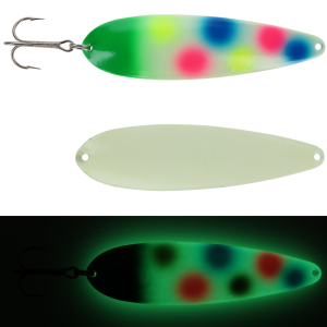 Image of Moonshine Lures Trolling Spoon | Exclusive Color - Glow Wonderskirt; 4 in.