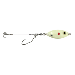 Image of PK Lures Sonar Spoon | Red Dot Glow; 3/8 oz.