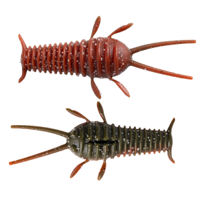 Image of Great Lakes Finesse Ned Bug | Green Pumpkin Orange Belly; 2 1/4 in.