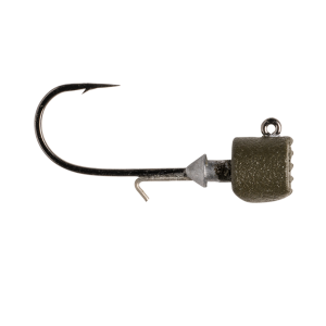 Image of Great Lakes Finesse Ned Jig Head - Size 1/0 | Matte Green Pumpkin; 1/4 oz.