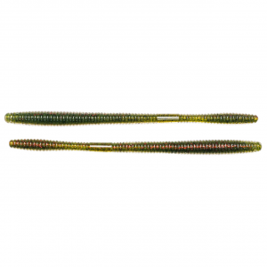 Image of LIVETARGET ICT Straight Tail Worm | Green / Red; 5 1/2 in.