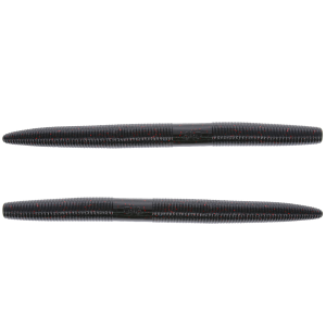 Image of Yamamoto Original Senko Worms | Black w/ Small Red Flake; 6 in.