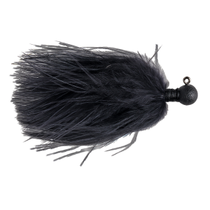 Image of Great Lakes Finesse Marabou Jig | Black; 1/8 oz.