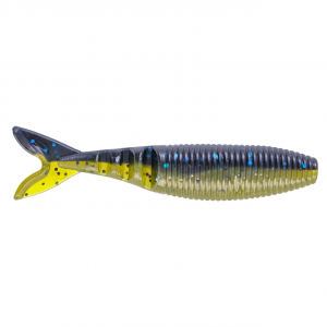 Image of Yamamoto Baits Slim Zako Swimbait | Green Pumpkin/Black Laminate w/ Black And Blue Flake; 3 1/2 in.